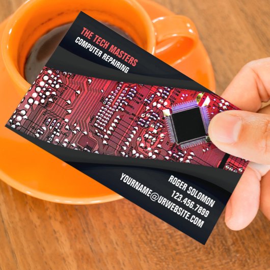 Computer Repair Business Card Template Visitekaartje