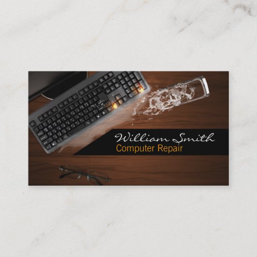 Computer Repair Business Card Visitekaartje (Voorkant)