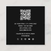 Computer Repair Circuit Board QR Code Vierkante Visitekaartje (Achterkant)