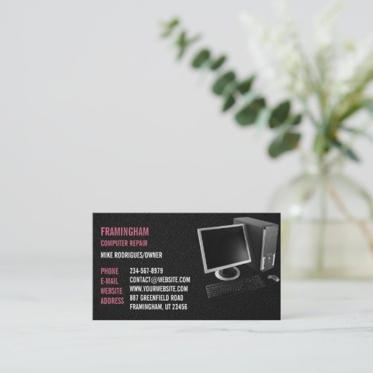 Computer Repair Professional-Visitekaartje Visitekaartje (Staand voorkant)