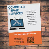 Computer Repair Services Orange Flyer