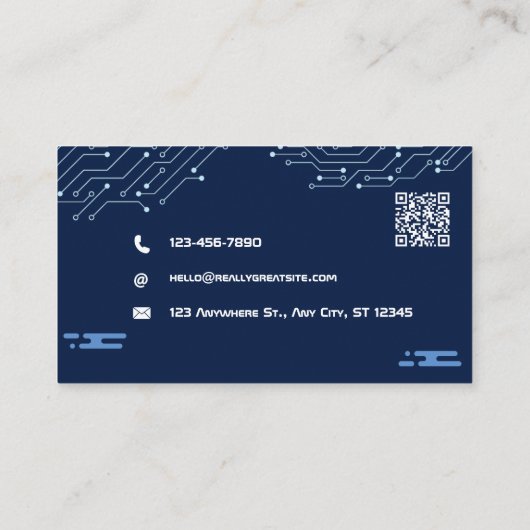 Computer Repair Shop Visitekaartje (Achterkant)