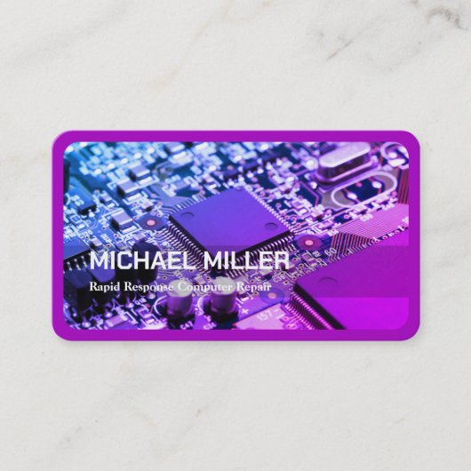 Computer Repair Tech Company Visitekaartje (Voorkant)