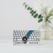 Computer Repair, technologie, laptopVisitekaartjes Visitekaartje (Staand voorkant)