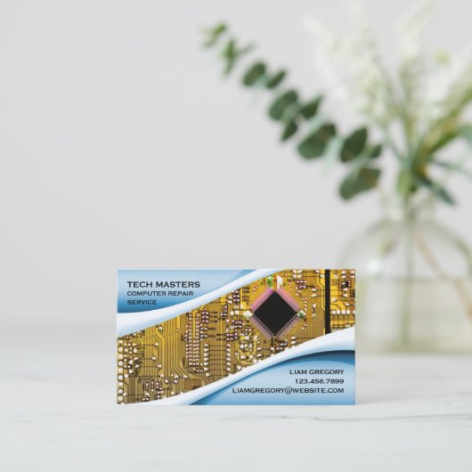 Computer Repair Visitekaartje (Staand voorkant)