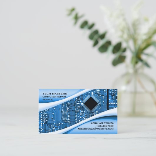 Computer Repair Visitekaartje (Staand voorkant)