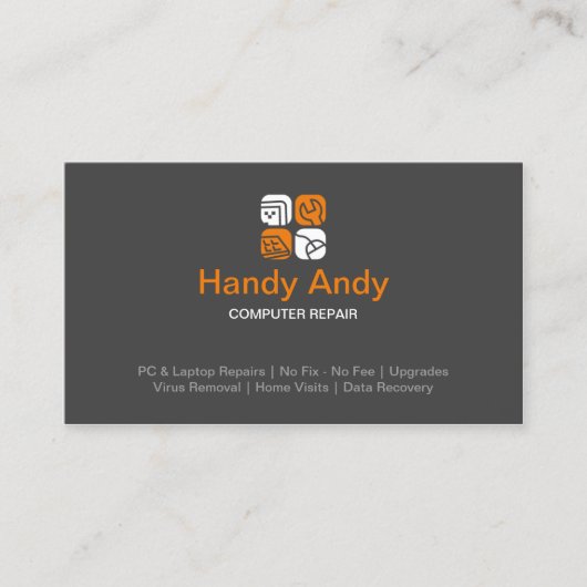 Computer Repair Visitekaartje (Voorkant)