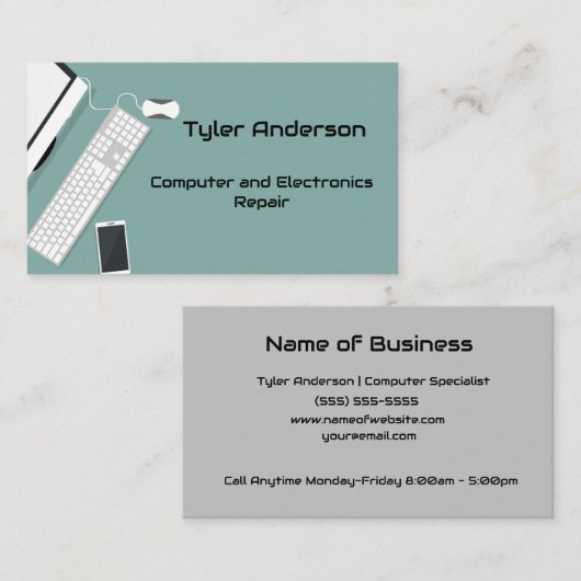 Computer Repair Visitekaartje (Voorkant / Achterkant)