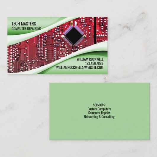 Computer Repair Visitekaartje (Voorkant / Achterkant)