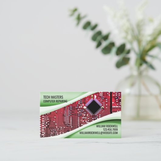 Computer Repair Visitekaartje (Staand voorkant)
