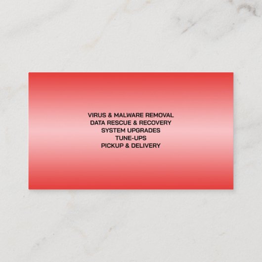 Computer Repair Visitekaartje (Achterkant)