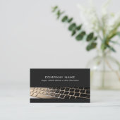 Computer Repair: zwart toetsenbord voor technicus Visitekaartje (Staand voorkant)