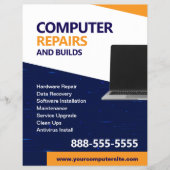 Computer Repairs and Maintenance Flyer Template (Voorkant)