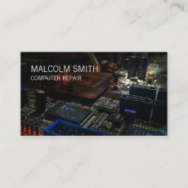 Computer Reparatie PC Moederbord Circuits Visitekaartje