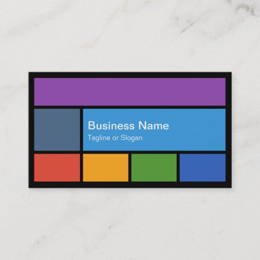 Computer Retailer Repair kleurrijke Tegels Uw Logo Visitekaartje (Voorkant)