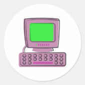 Computer Ronde Sticker (Voorkant)
