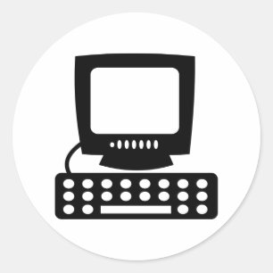 Computer Ronde Sticker
