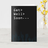 Computer scherm Party thema Get Well Soon Kaart (Gele Bloem)