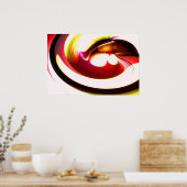 Computer Schilderen Digitale Abstracte Cirkels Pos Poster (Keuken)