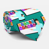 Computer School Teacher Necktie Stropdas (Opgerold)