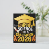 Computer Science Afstudeer T-Shirt Feestdagenkaart (Staand voorkant)
