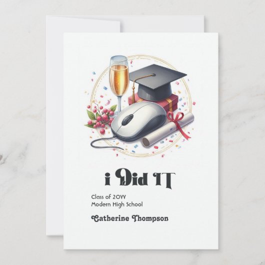 Computer Science and Information Afstuderen Foto Aankondiging (Voorkant)