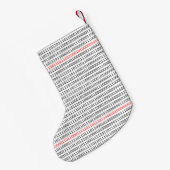 Computer Science Binary (Black and Red) Stocking Kleine Kerstsok (Achterkant (Hangend))