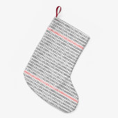 Computer Science Binary (Black and Red) Stocking Kleine Kerstsok (Voorkant (Hangend))