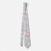 Computer Science Binary (Black and Red) Stropdas (Achterkant)