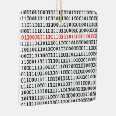 Computer Science Binary Code Black Red Kerstmis Keramisch Ornament (Rechts)