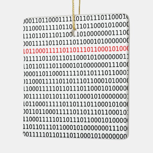 Computer Science Binary Code Black Red Kerstmis Keramisch Ornament (Links)