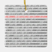 Computer Science Binary Code Black Red Kerstmis Keramisch Ornament (Voorkant)