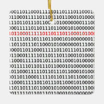 Computer Science Binary Code Black Red Kerstmis