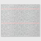 Computer Science Binary (zwart en rood) Cadeaupapier (Vlak)