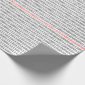 Computer Science Binary (zwart en rood) Cadeaupapier (Hoek)