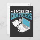 Computer Science Cat Gaming Nerd Kitten Programmer Briefkaart (Voorkant / Achterkant)