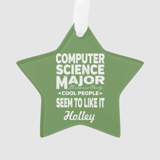 Computer Science College Major Cool People Ornament (achterkant)
