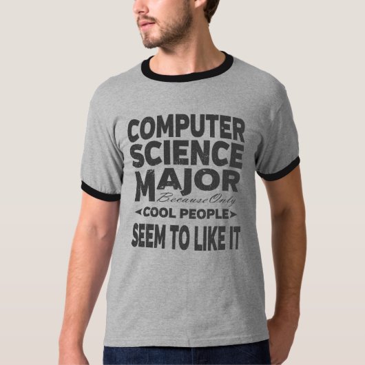Computer Science College Major Cool People T-shirt (Voorkant)