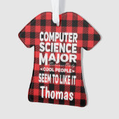Computer Science College Major People Red Pset Ornament (voorkant)