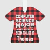 Computer Science College Major People Red Pset Ornament (achterkant)