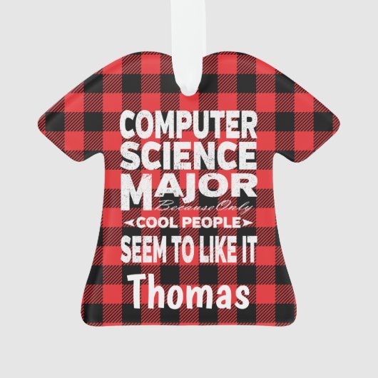 Computer Science College Major People Red Pset Ornament (achterkant)