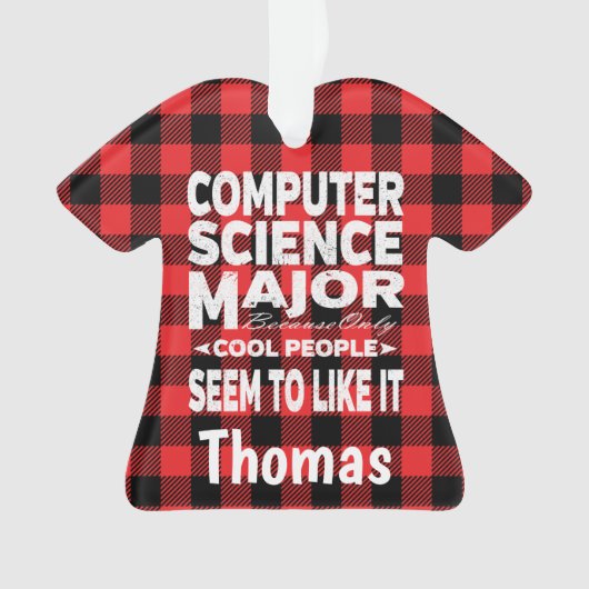 Computer Science College Major People Red Pset Ornament (voorkant)