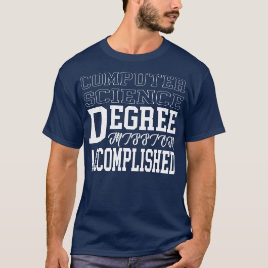 Computer Science Degree voor College Graduation T-shirt (Voorkant)