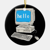 Computer Science Desktop Scientist T-Shirt Keramisch Ornament (Voorkant)