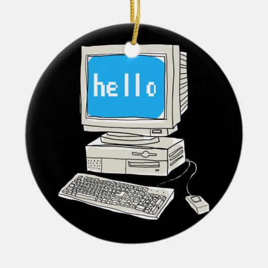 Computer Science Desktop Scientist T-Shirt Keramisch Ornament (Voorkant)