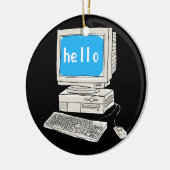 Computer Science Desktop Scientist T-Shirt Keramisch Ornament (Links)