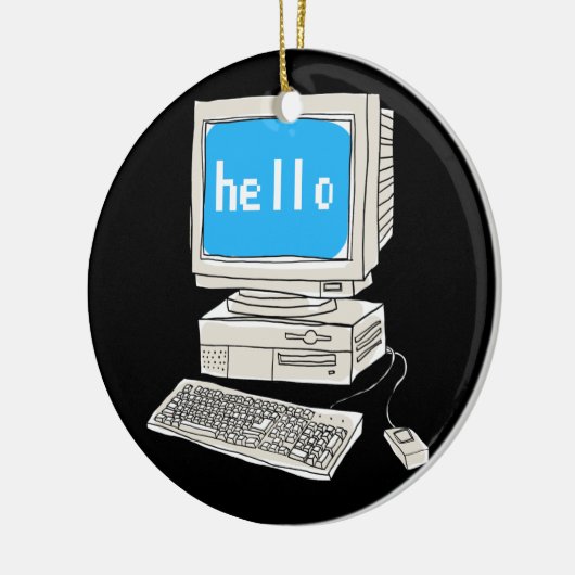 Computer Science Desktop Scientist T-Shirt Keramisch Ornament (Links)