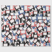 Computer Science Engineer Red Blue voor diskettest Cadeaupapier (Vlak)