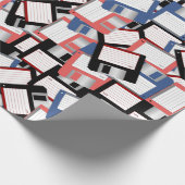 Computer Science Engineer Red Blue voor diskettest Cadeaupapier (Hoek)