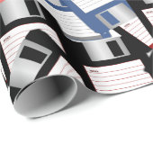 Computer Science Engineer Red Blue voor diskettest Cadeaupapier (Rol Hoek)